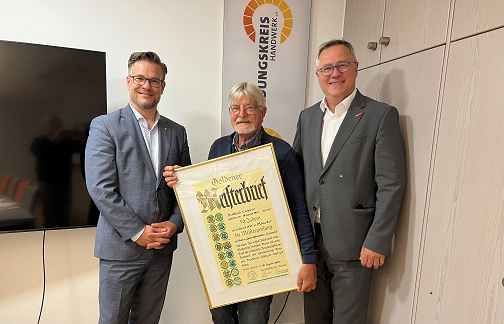 Goldenes Meisterprüfungsjubiläum für stv. Obermeister Berthold Caspers
